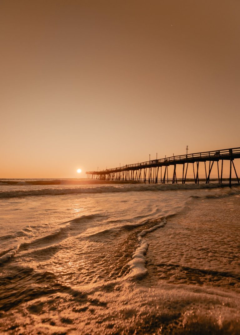 Outer Banks pier at sunrise