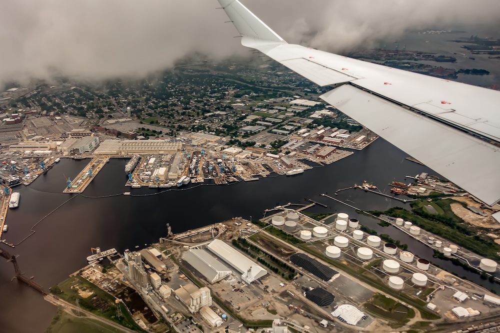 Norfolk Airport from above