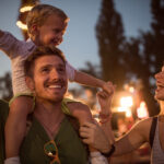 Family at festival