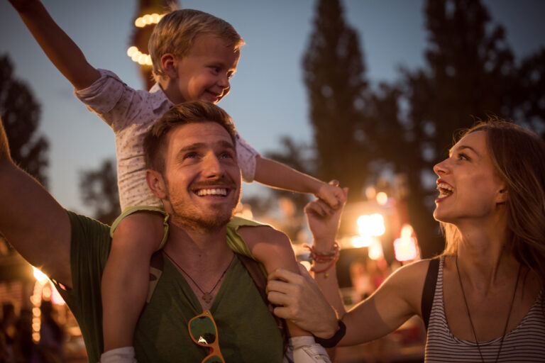Family at festival